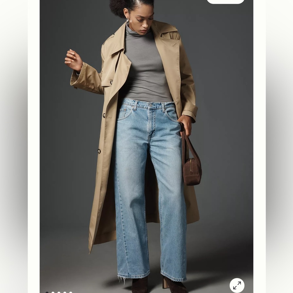 Aligrace 90s High Rise Wide Leg Jeans Size Light/medium Size 25 NWT Anthro brand